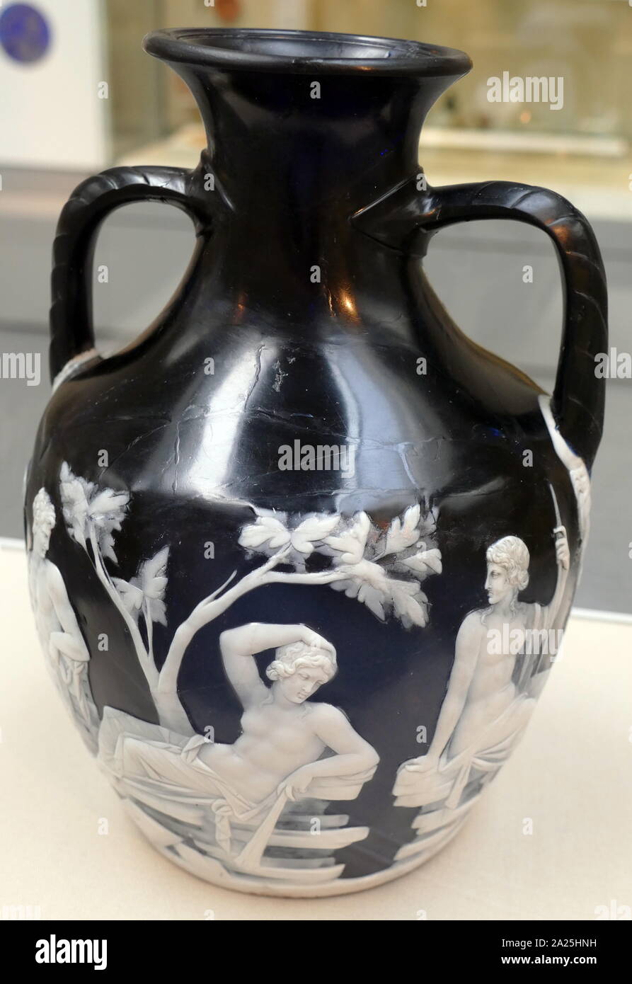 The Portland Vase A Roman Cameo Glass Vase Which Is Dated To