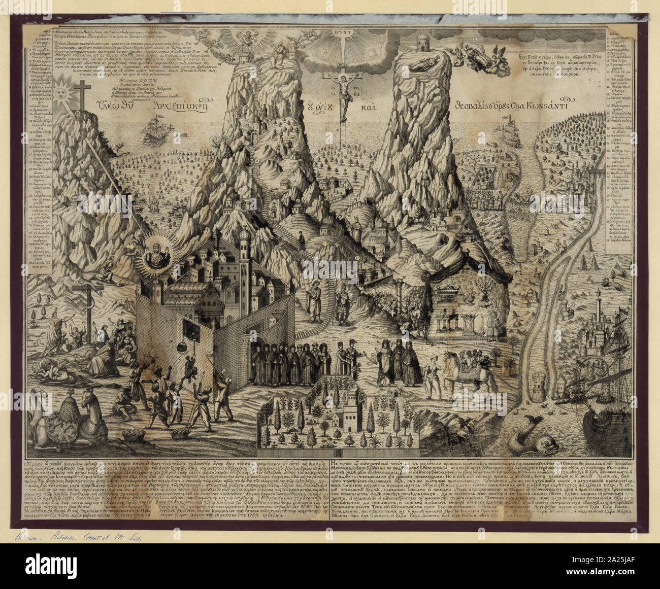 Pictorial chart of Mount Sinai Stock Photo Alamy