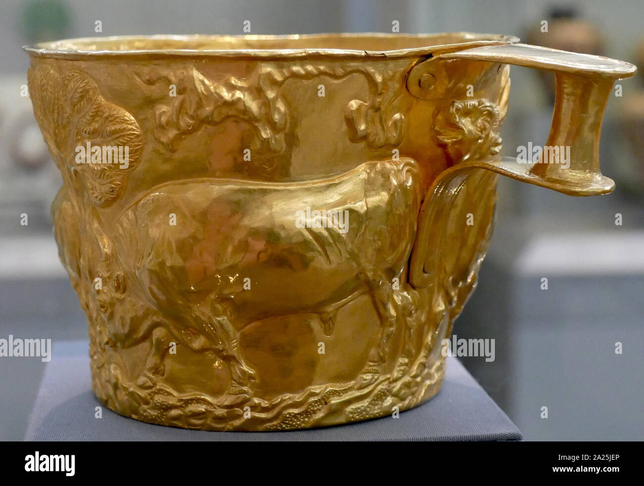 Gold grave object from the Pylos Tholos Tombs; 14th century BC; Mycenaean. Stock Photo