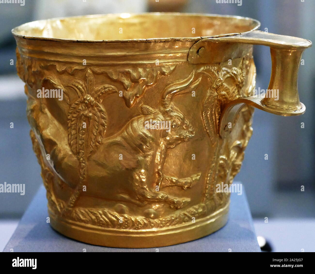 Gold grave object from the Pylos Tholos Tombs; 14th century BC; Mycenaean. Stock Photo