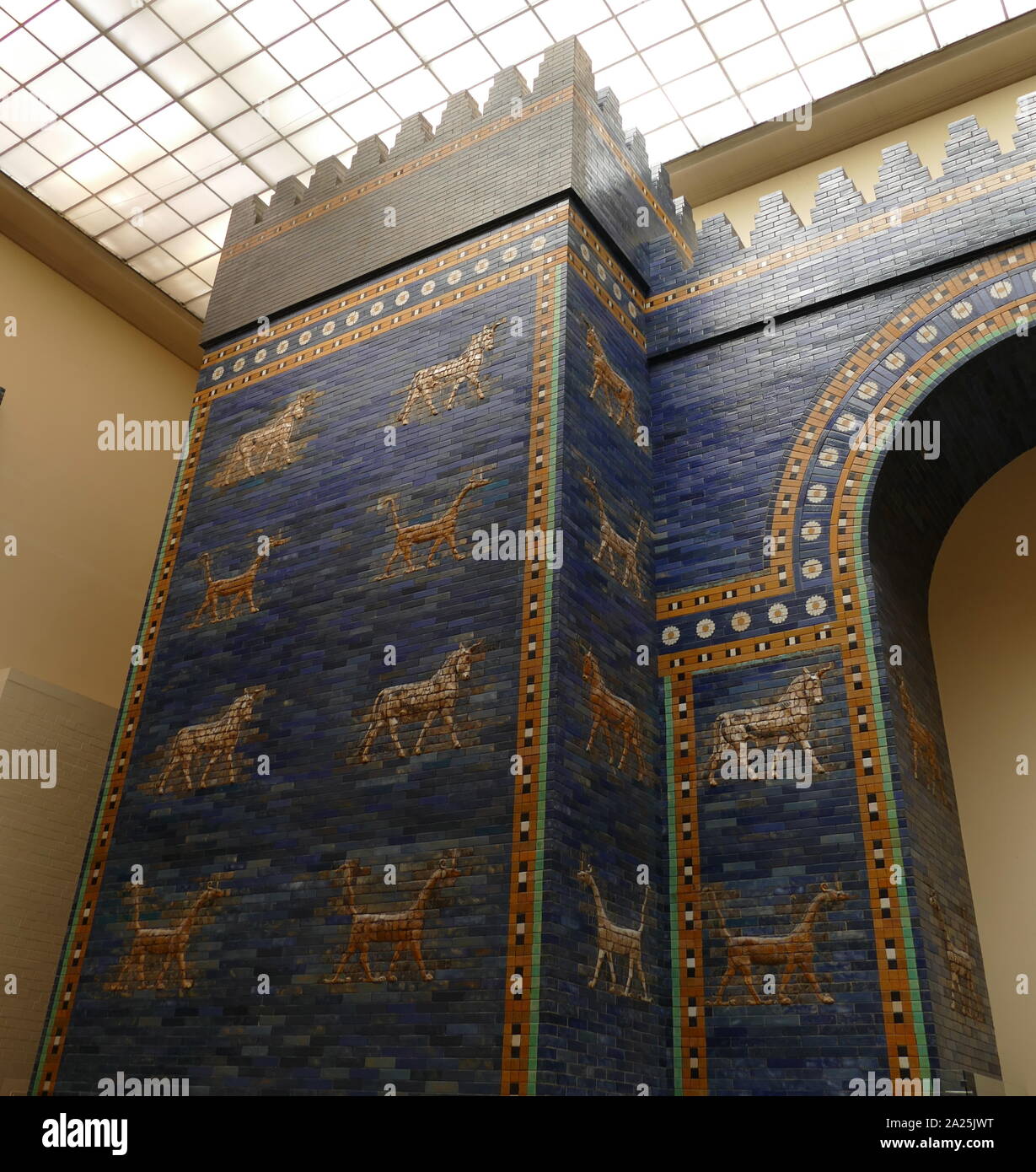 The Ishtar Gate Of Babylon Constructed In About 575 By Order Of King Nebuchadnezzar Ii On The North Side Of The City It Was Part Of A Grand Walled Processional Way