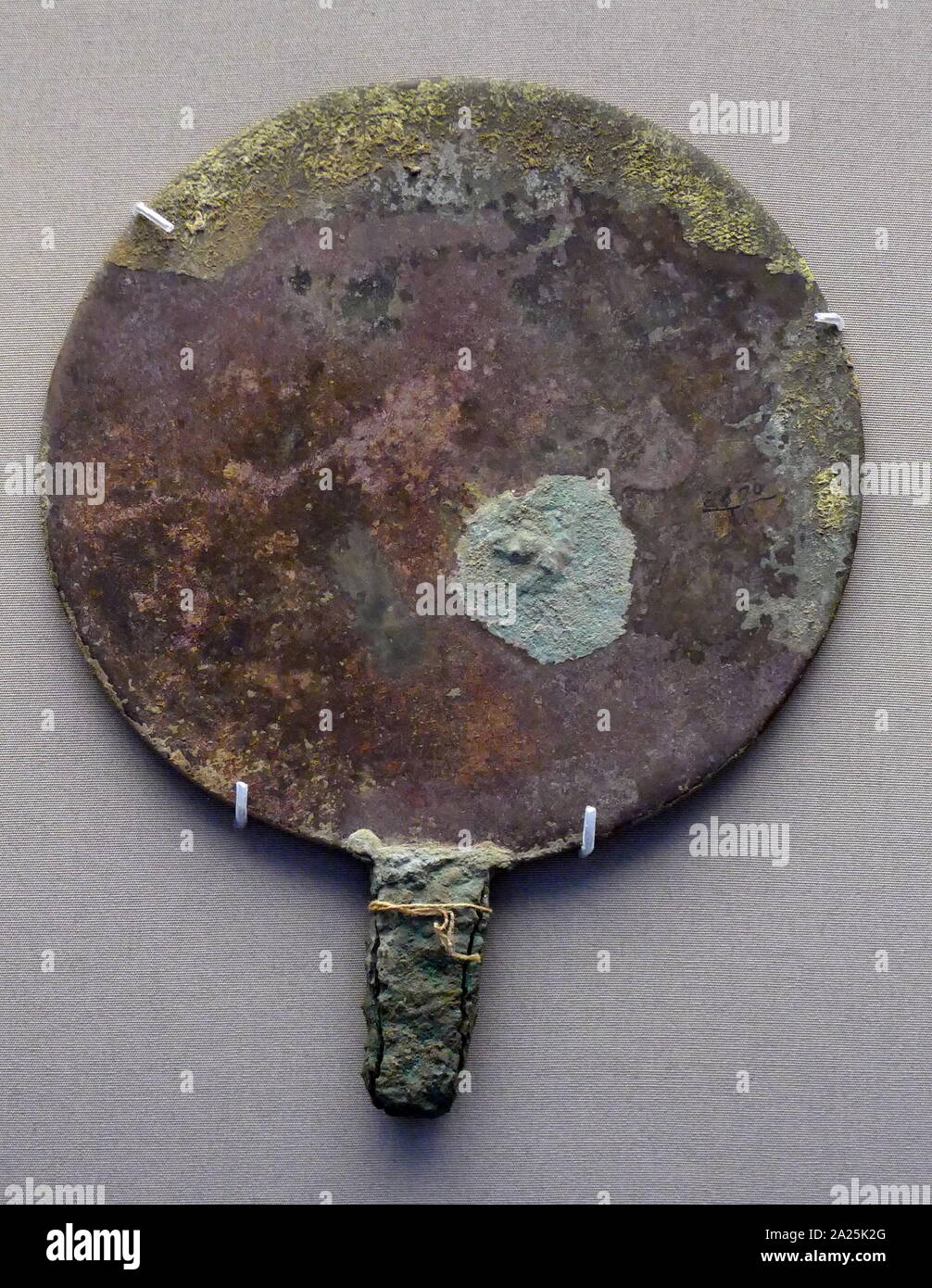 Mirror from a Meroitic grave found in Egypt. 300 AD Stock Photo