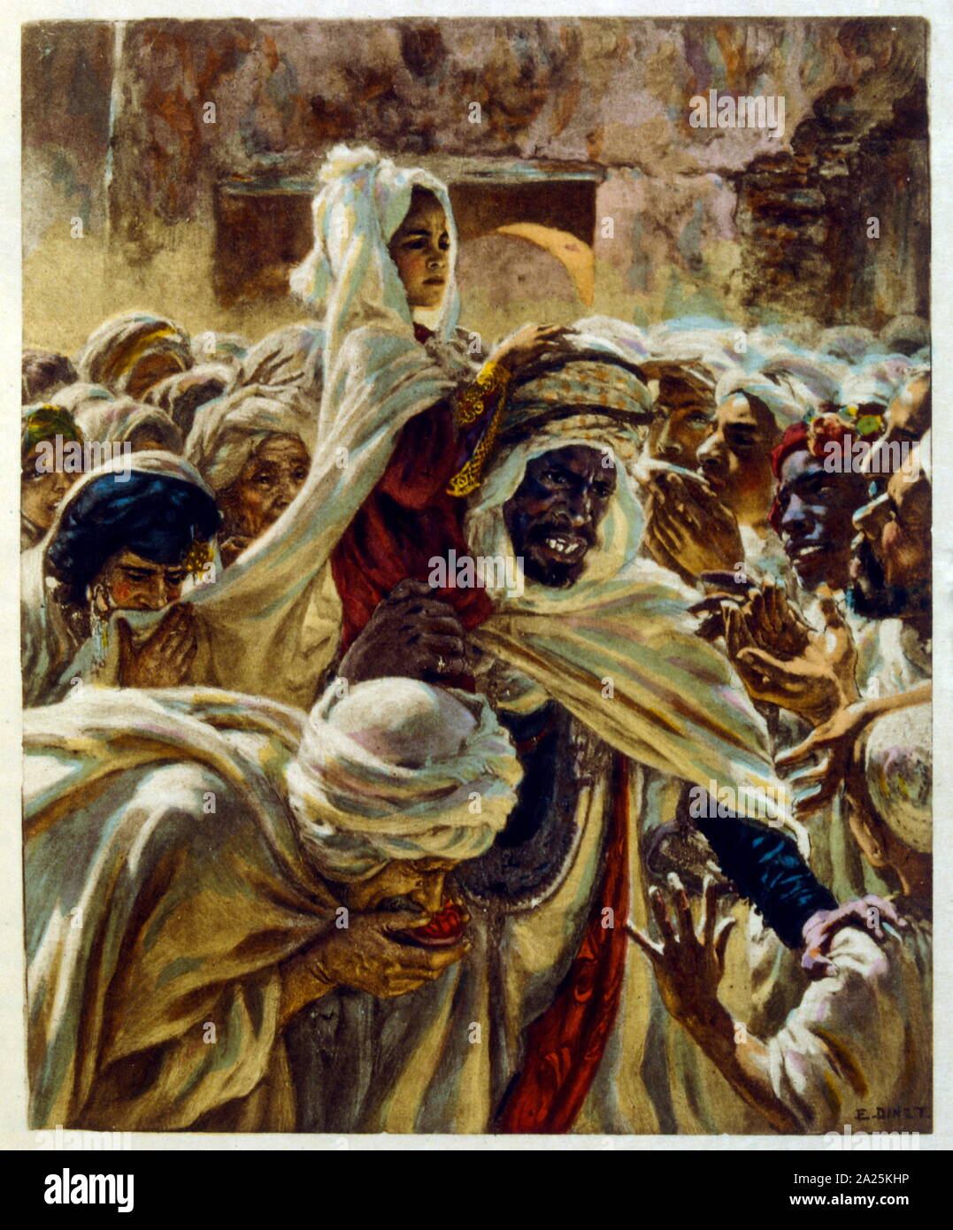 Dinet Illustration by Dinet from 'Mirages' Scenes of Arab life. 1906. Mirages ...