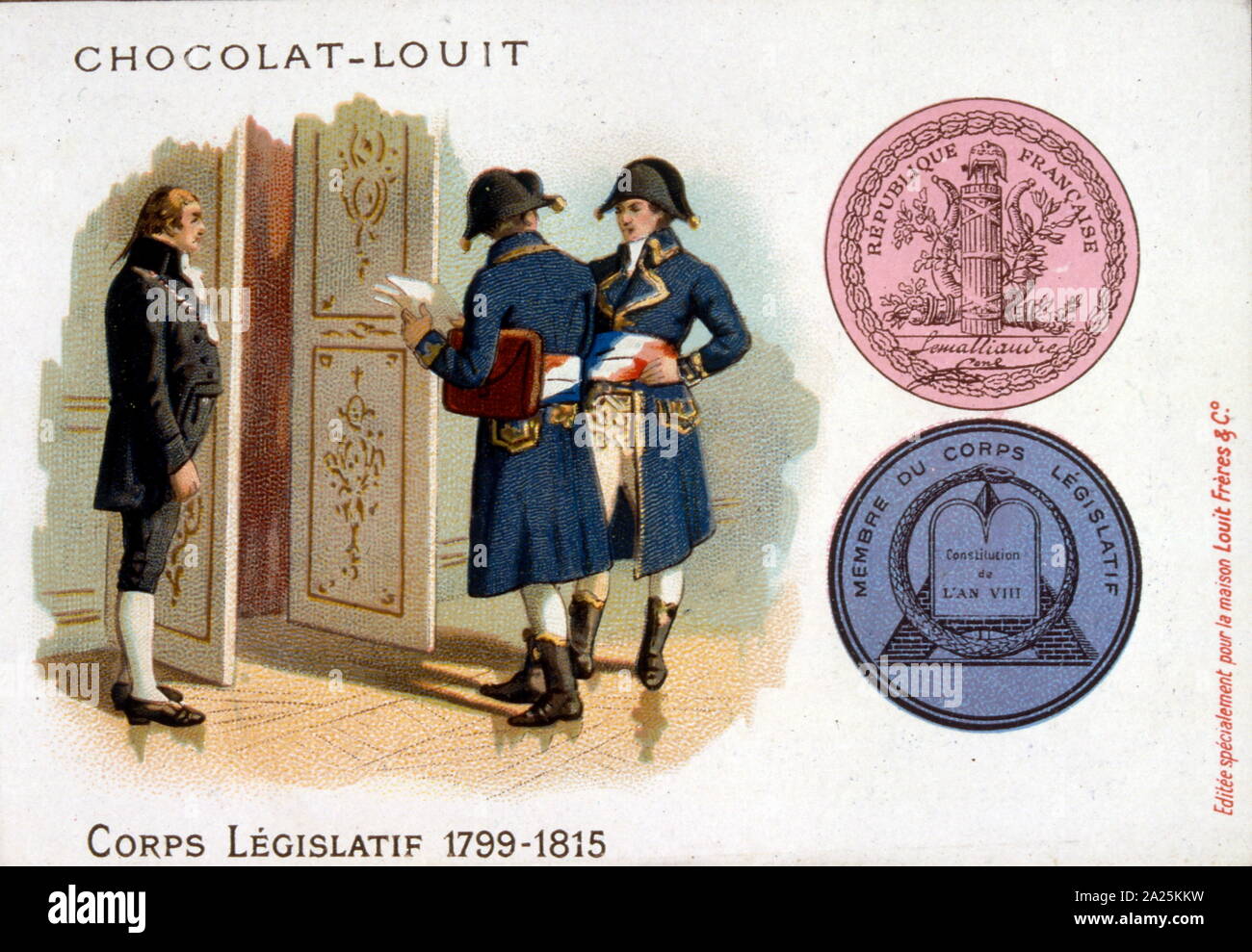 The Corps législatif was a part of the French legislature during the French Revolution and beyond. Stock Photo