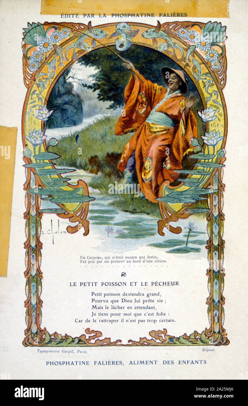 Illustration from a 1900 edition of fables by Jean de La Fontaine (1621