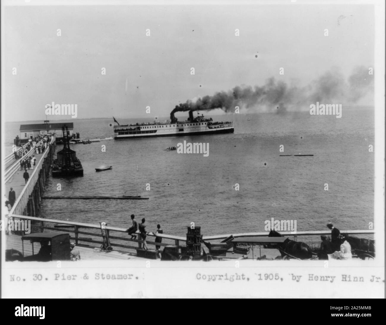 Pier & steamer Stock Photo Alamy
