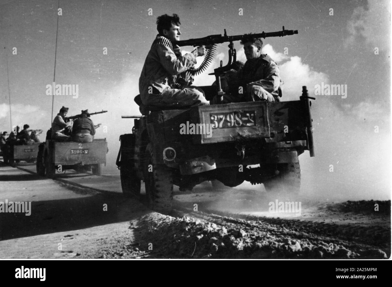 Palmach armoured unit fighting with the Israel Defence Forces during the 1948 War of Independence. Stock Photo