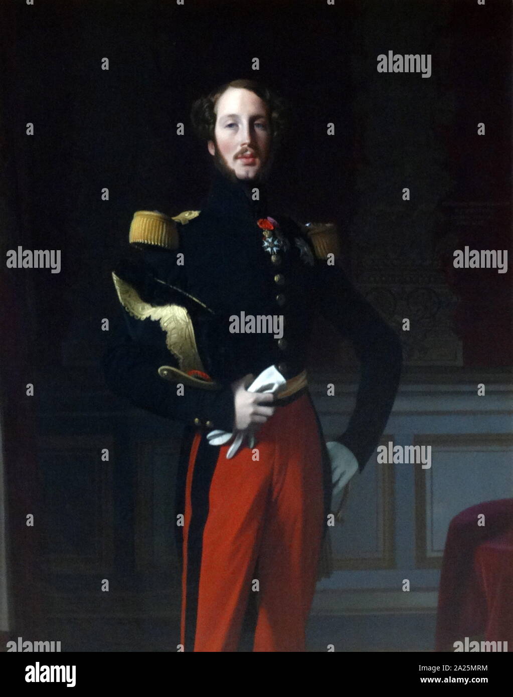 Portrait of Ferdinand-Philippe-Louis-Charles-Henri de Bourbon-Orleans, Duc d'Orleans by Jean Auguste Dominique Ingres Stock Photo