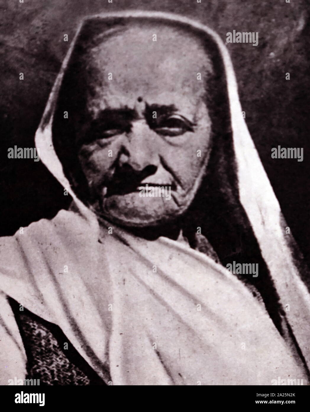 Photograph of Kasturbai Mohandas Gandhi. Kasturbai Mohandas Gandhi (1869-1944) an Indian political activist and wife of Mohandas Karamchand Gandhi. Stock Photo