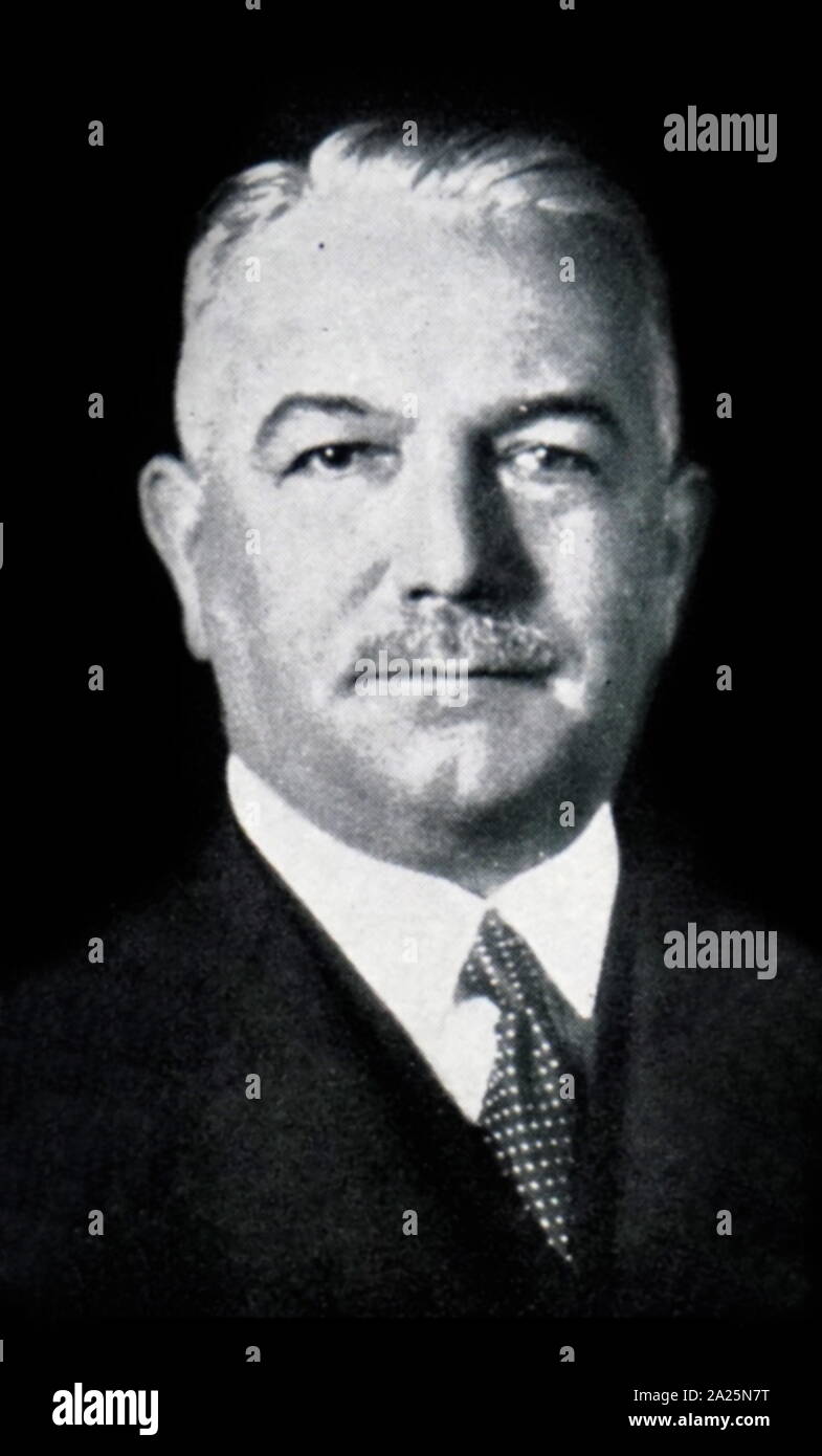 Photograph of Konstantin von Neurath. Konstantin Hermann Karl Freiherr von Neurath (1873-1956) a German diplomat. Stock Photo