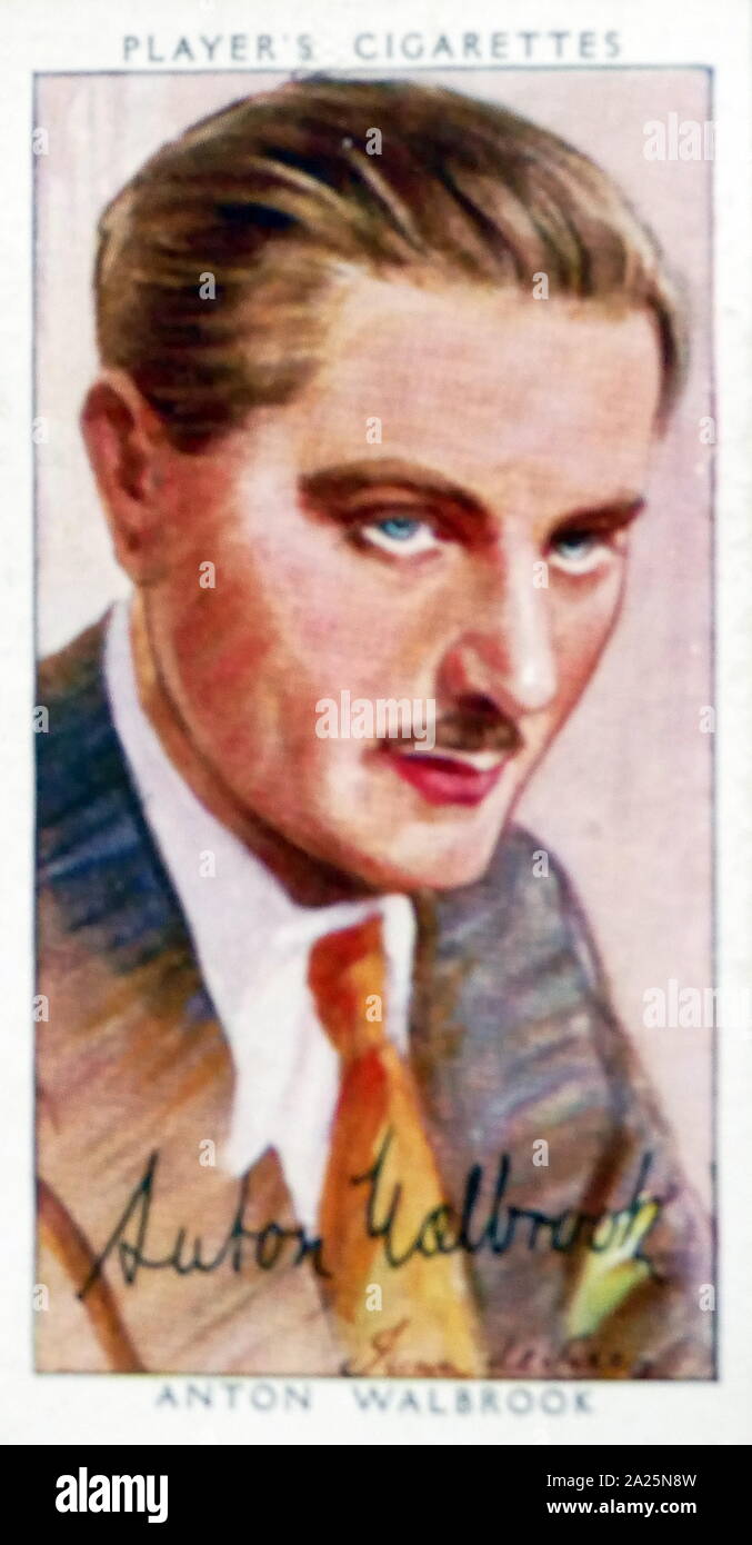 Player's Cigarettes card depicting Anton Walbrook. Adolf Anton Wilhelm Wohlbruck (1896-1967) an Austrian actor Stock Photo
