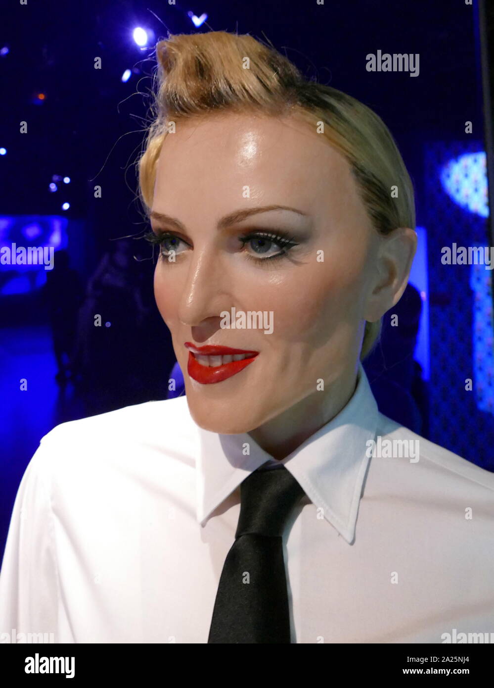 Wax figure of Madonna. Madonna Louise Ciccone (1958-) an American singer, songwriter, actress, and businesswoman. Stock Photo