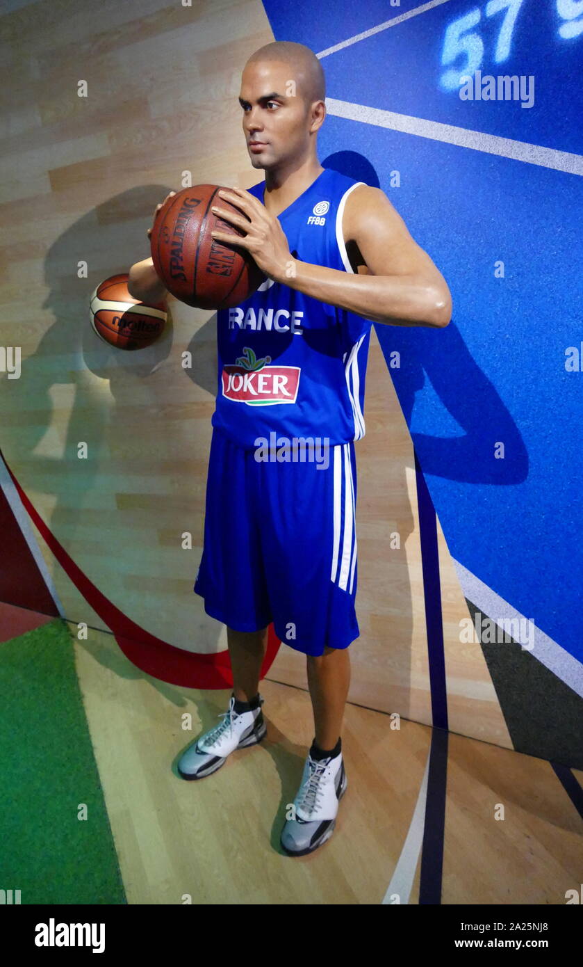 Wax figurine of tony parker. william anthony parker jr. (1982-) a french-american former basketball player. Stock Photo