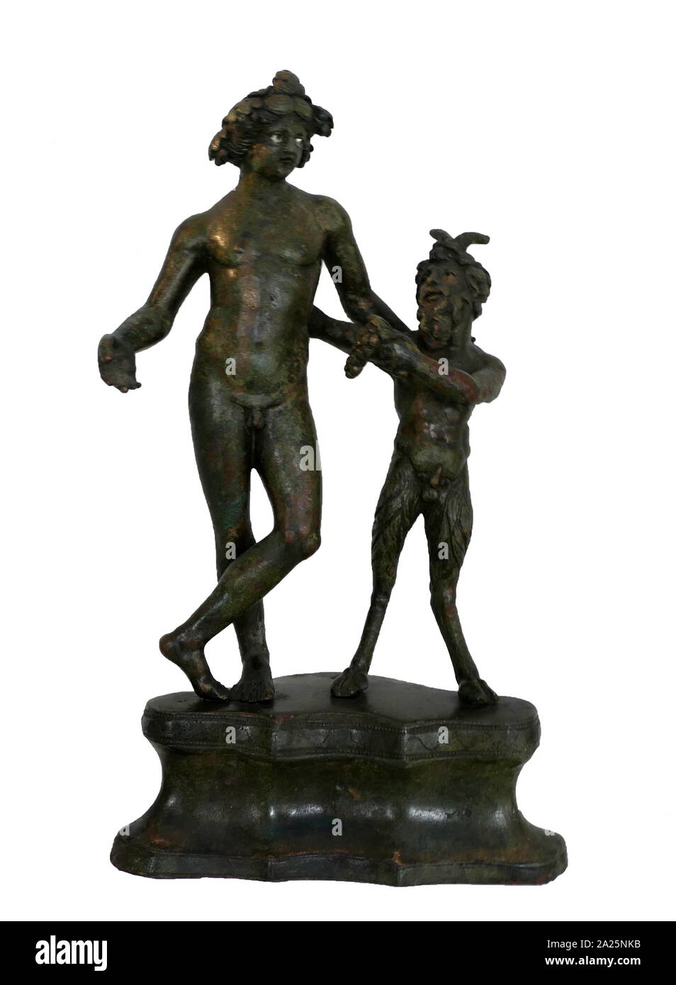 Bronze figurine of bacchus and pan Stock Photo