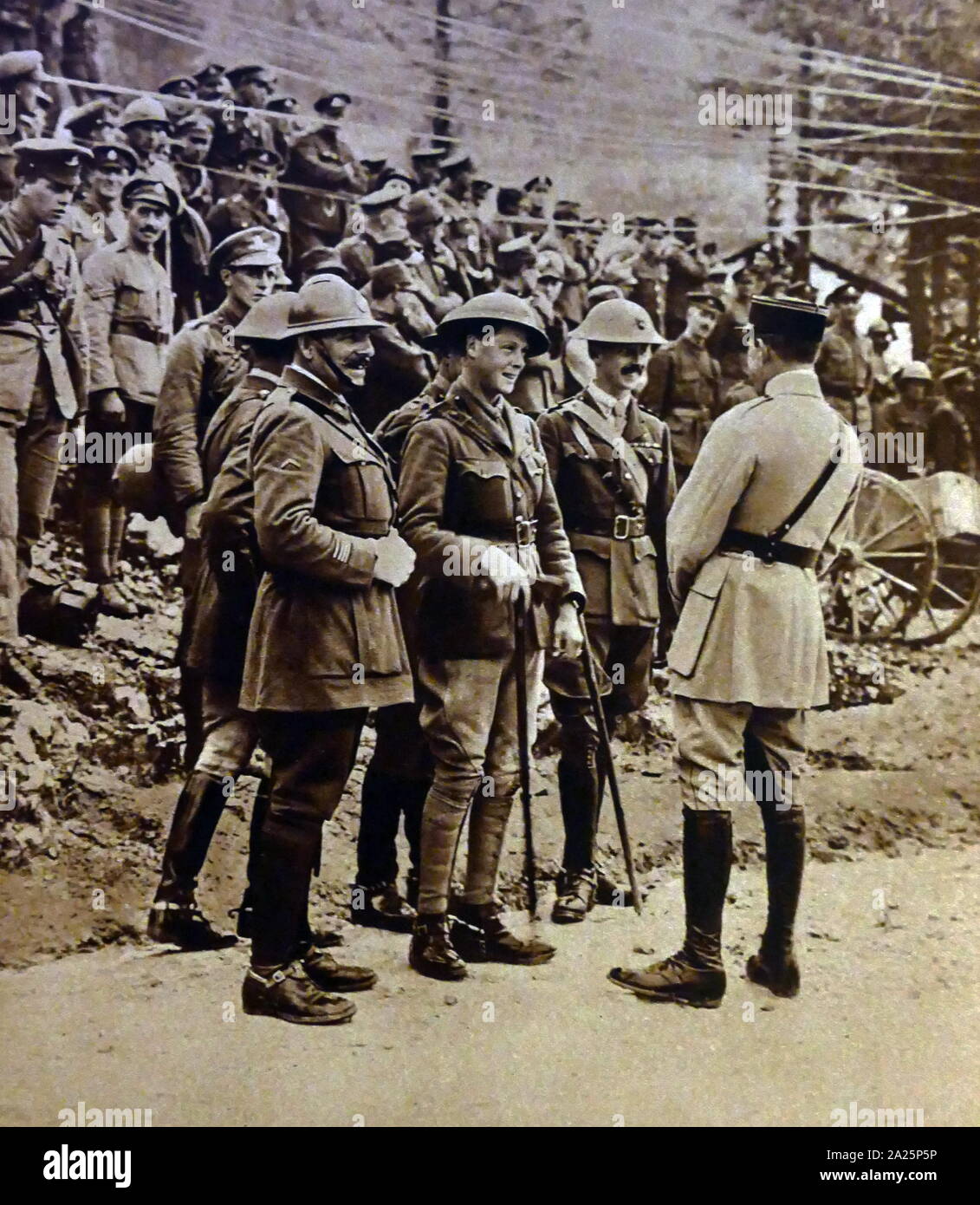 Photograph of king edward on the italian front. edward vii (1894-1972) king of the united kingdom and the dominions of the british empire, and emperor of india. Stock Photo