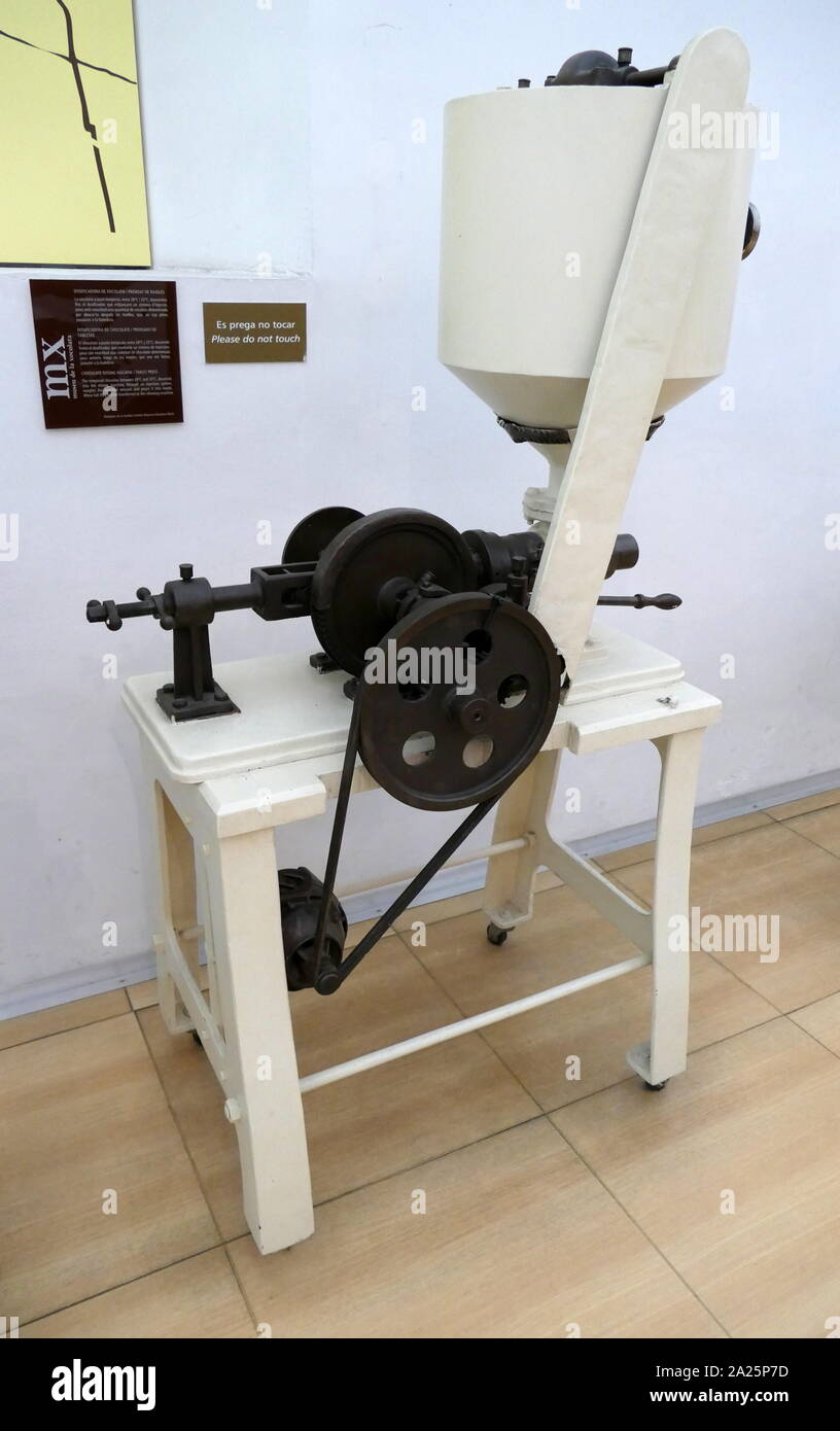 Chocolate dosing machine/ tablet press. Stock Photo