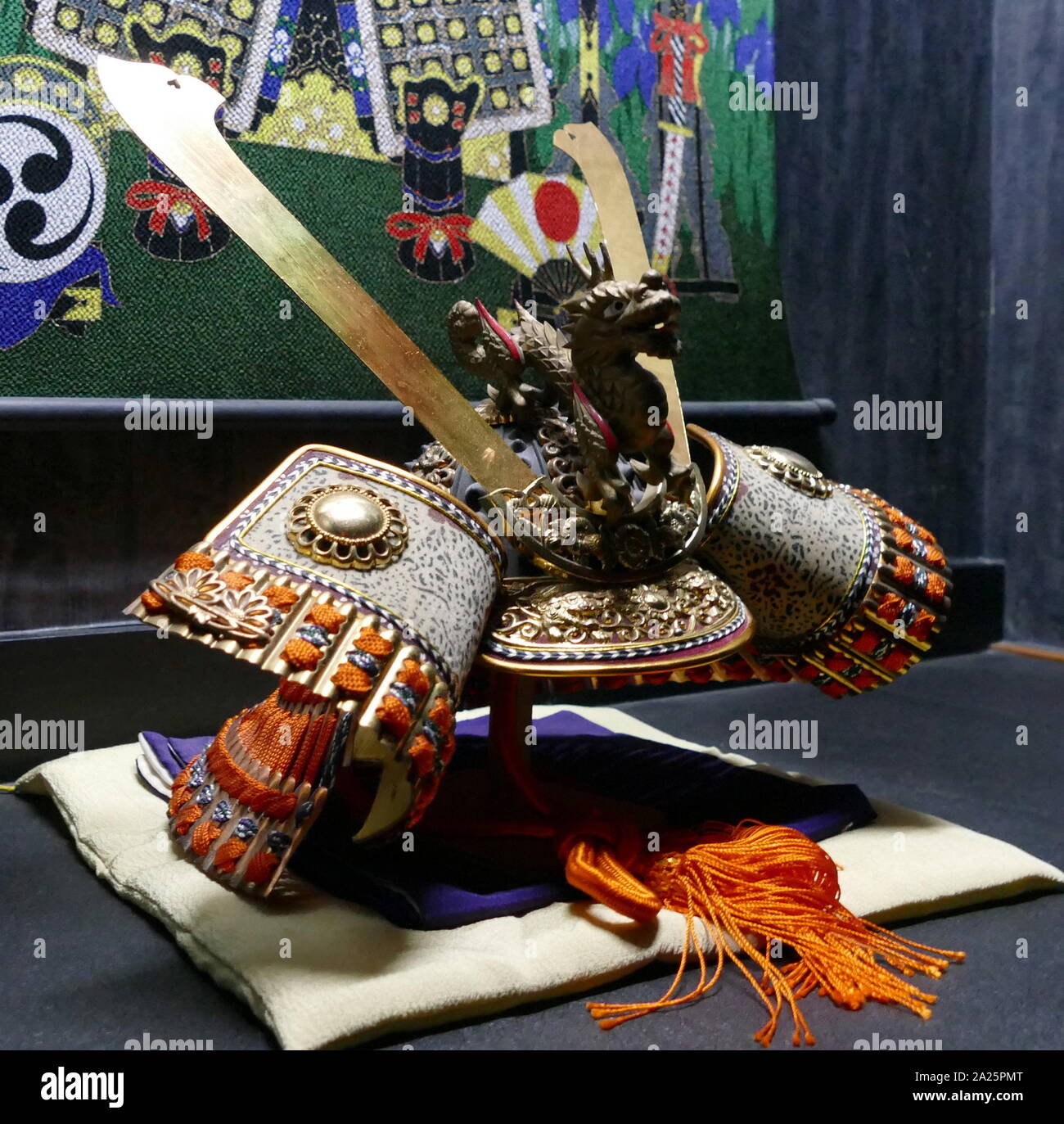 17th century Samurai warrior helmet Stock Photo