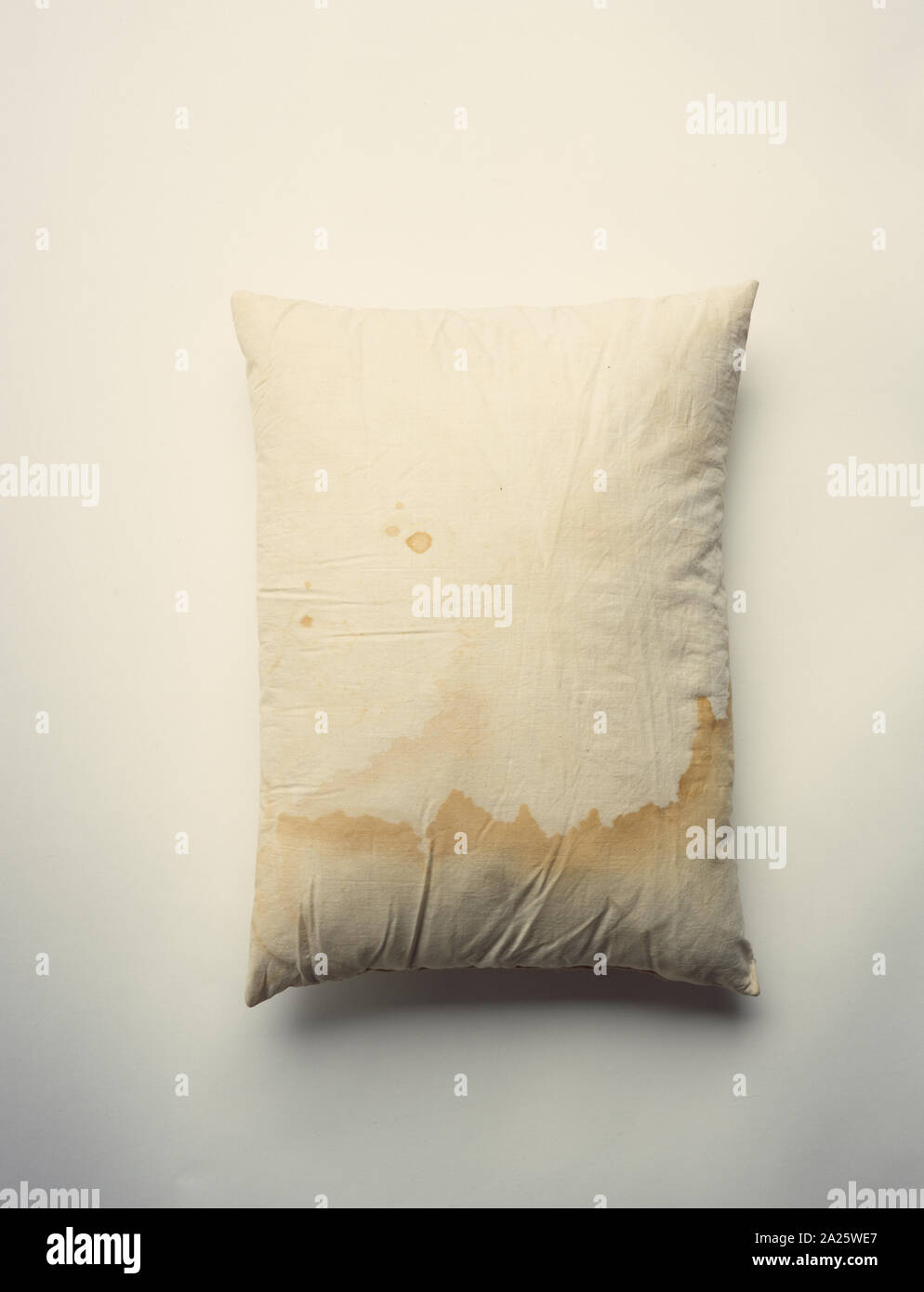 Pillow that Abraham Lincoln died on at the Petersen House, Washington