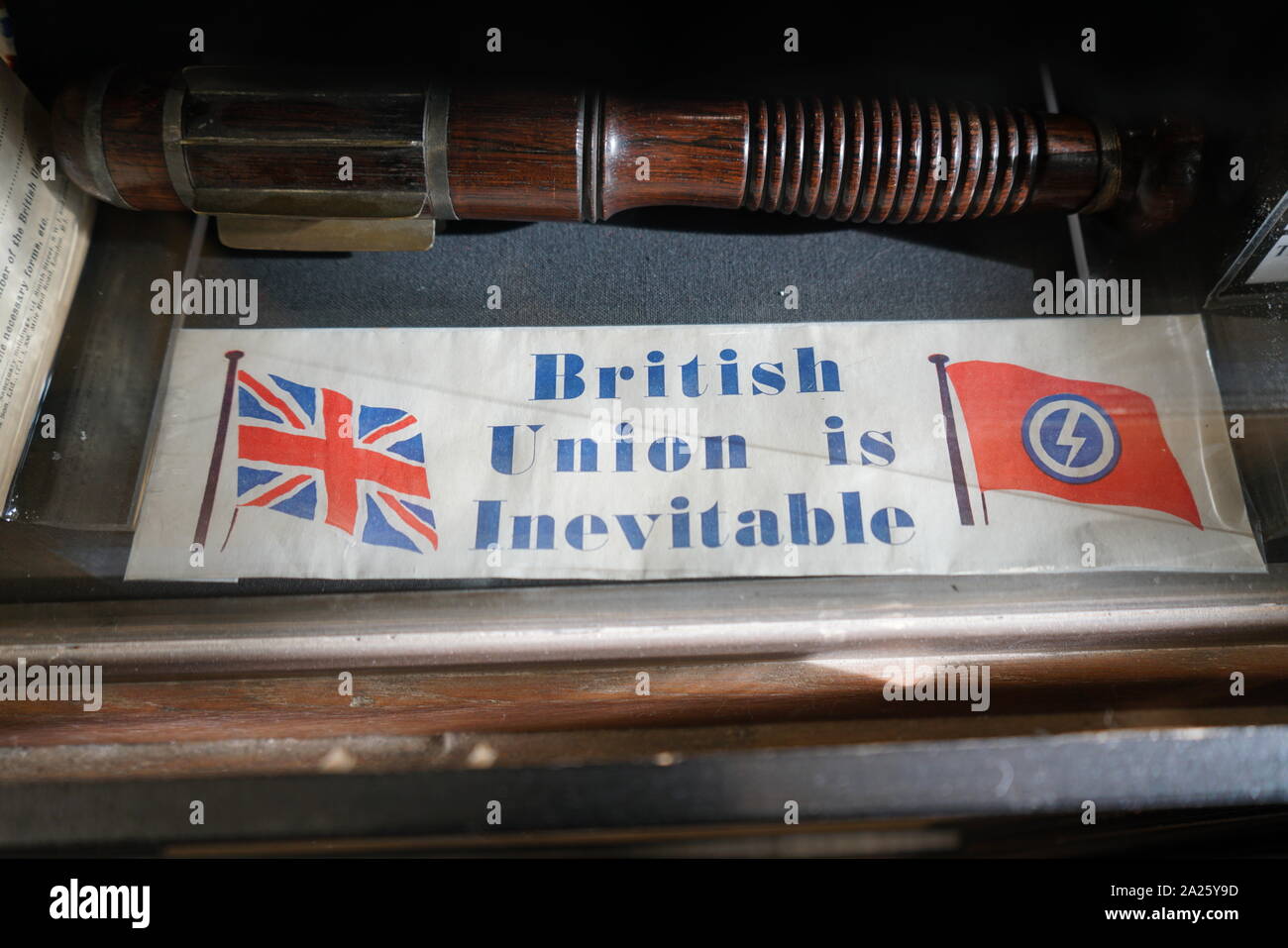 Item belonging to a member of the British Union of Fascists. The BUF was a fascist political party in the United Kingdom formed in 1932 by Oswald Mosley (1896-1980) a British politician Stock Photo
