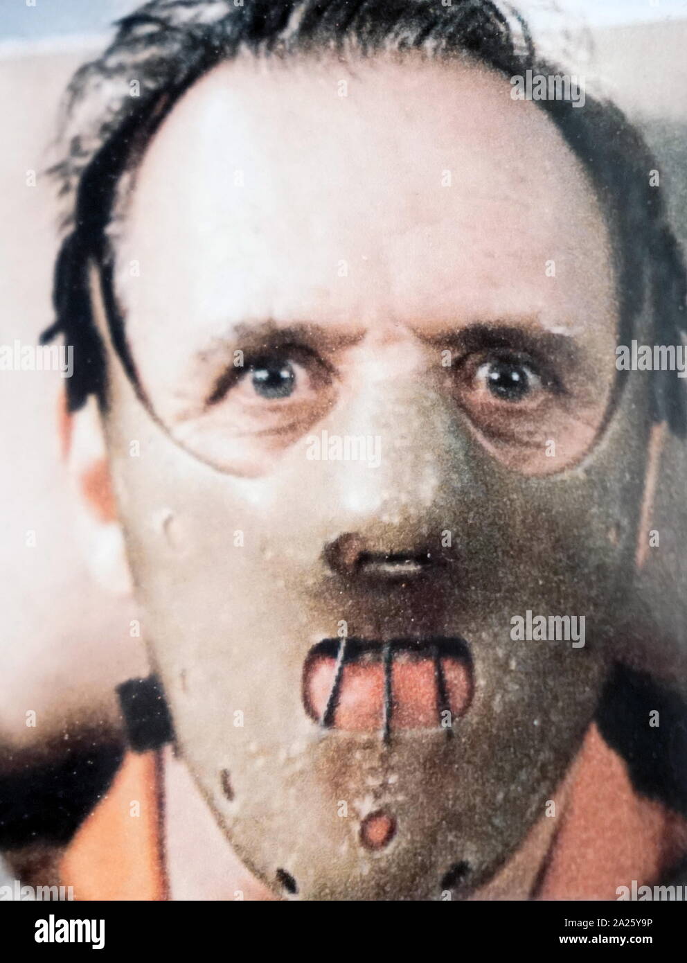 Photograph of Anthony Hopkins as Hannibal Lecter in Silence of the Lambs. Sir Philip Anthony Hopkins CBE (1937-) a Welsh actor, director, and producer. Stock Photo
