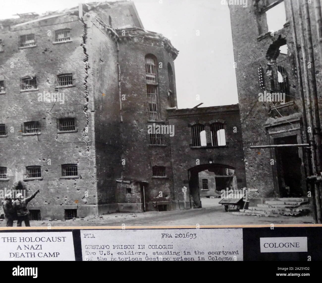 Photograph Of The El De Haus Two Us Soldiers Stand Outside The