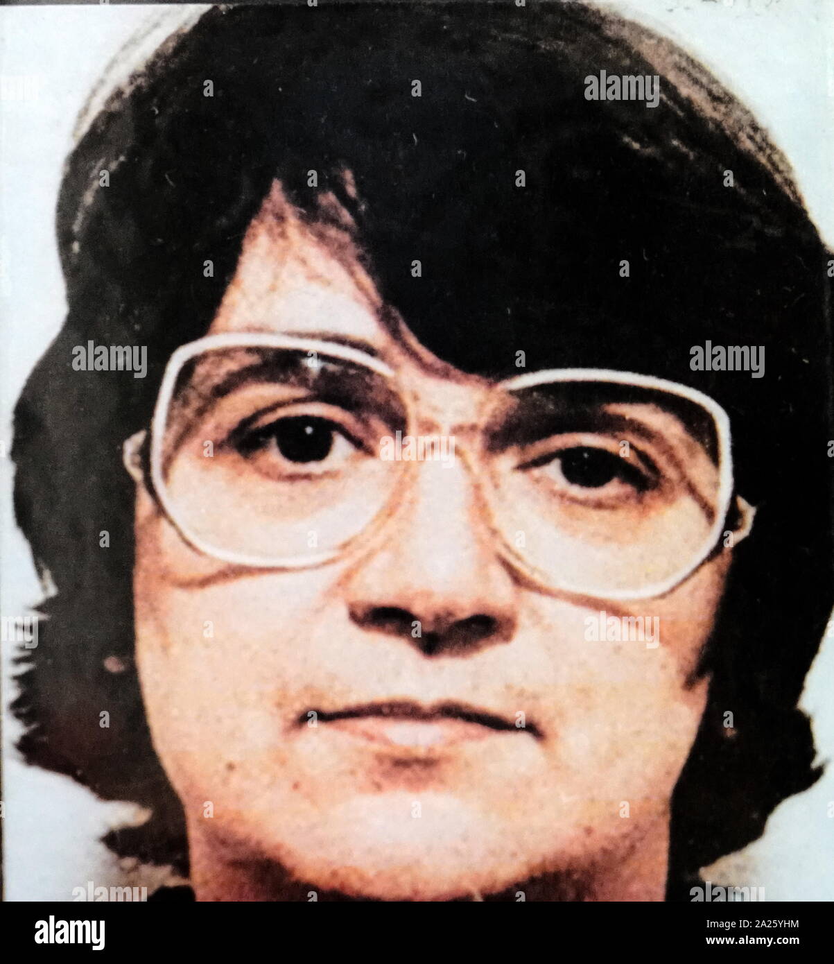 Photograph of Rosemary West. Rosemary Pauline 'Rose' West (1953-) a British serial killer who, along with her husband Fred West (1941-1995), committed at least 12 murders between 1967 and 1987. Stock Photo