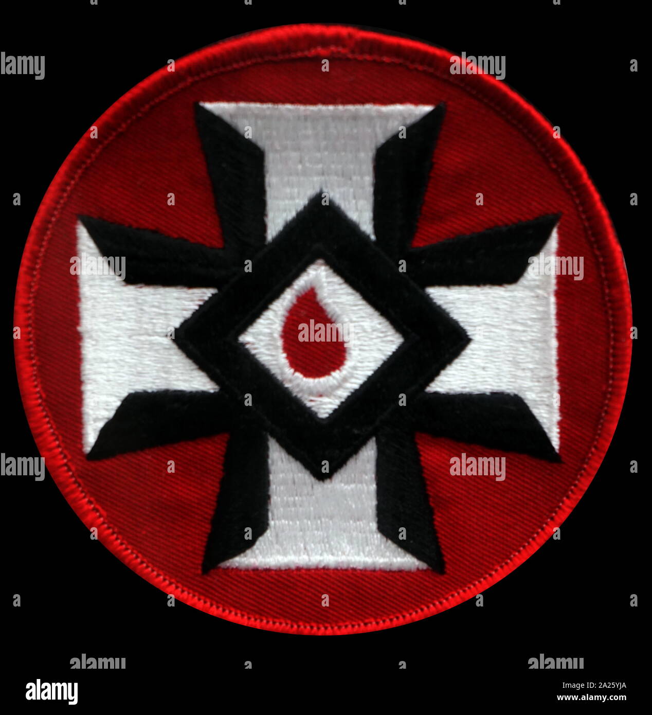 Ku Klux Klan emblem. The Ku Klux Klan is an American hate group Stock Photo