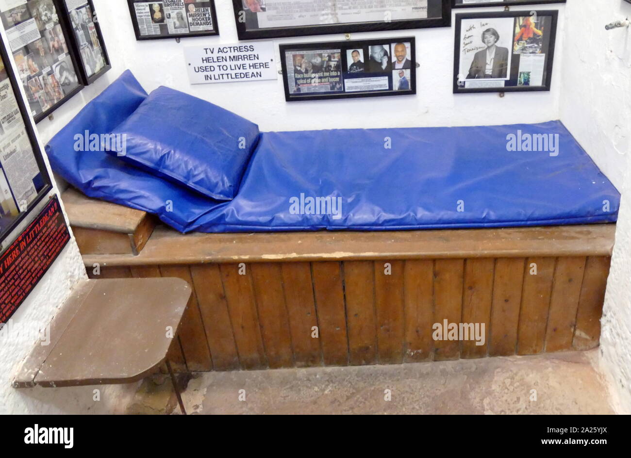The inside of a cell of Littledean Jail. Littledean Jail was designed