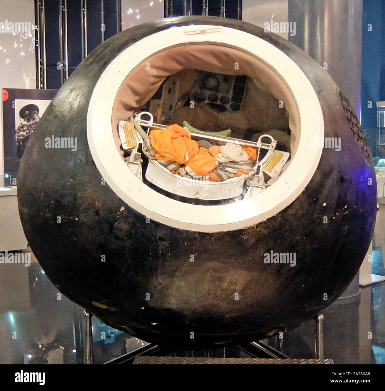 cosmonaut module from the Soviet Russian (USSR), Vostok-K spacecraft, launched in 1960, to carry Yuri Gagarin the first human to fly in space Stock Photo