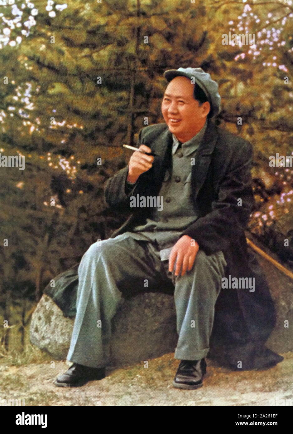 Chairman Mao in Beidaihe. (1954). Mao Zedong (1893 - September 9, 1976),  was a Chinese communist revolutionary who became the founding father of the  People's Republic of China (PRC), which he ruled