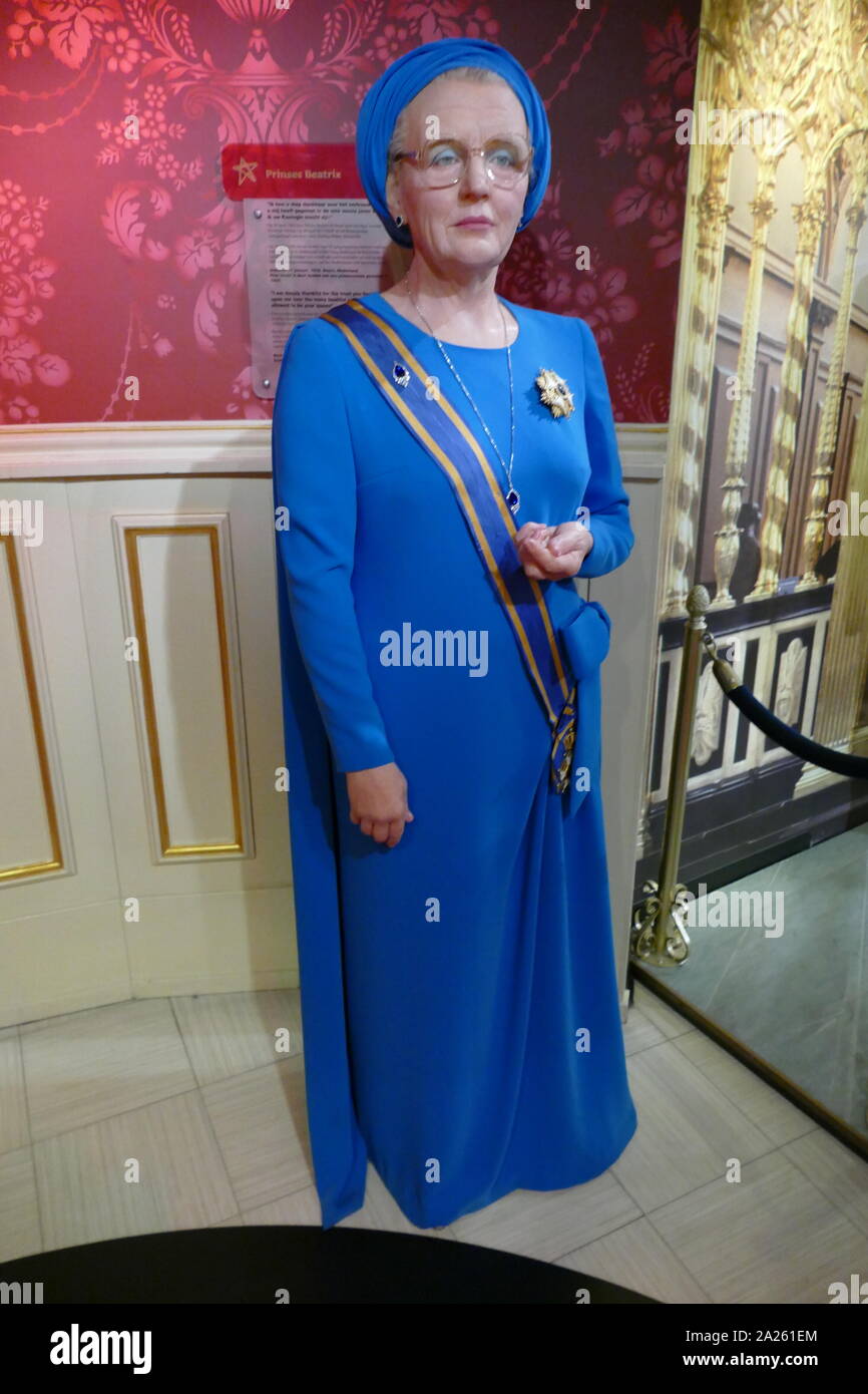 Waxwork statue of Juliana (1909 - 2004) Queen of the Netherlands from 1948 until her abdication in 1980. Stock Photo