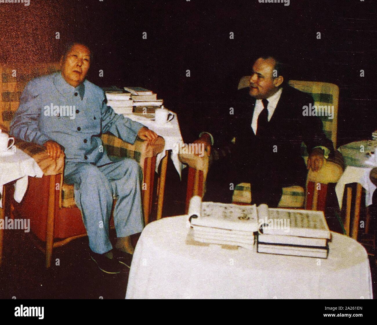 Mao Zedong and Robert Muldoon, New Zealand Prime Minister