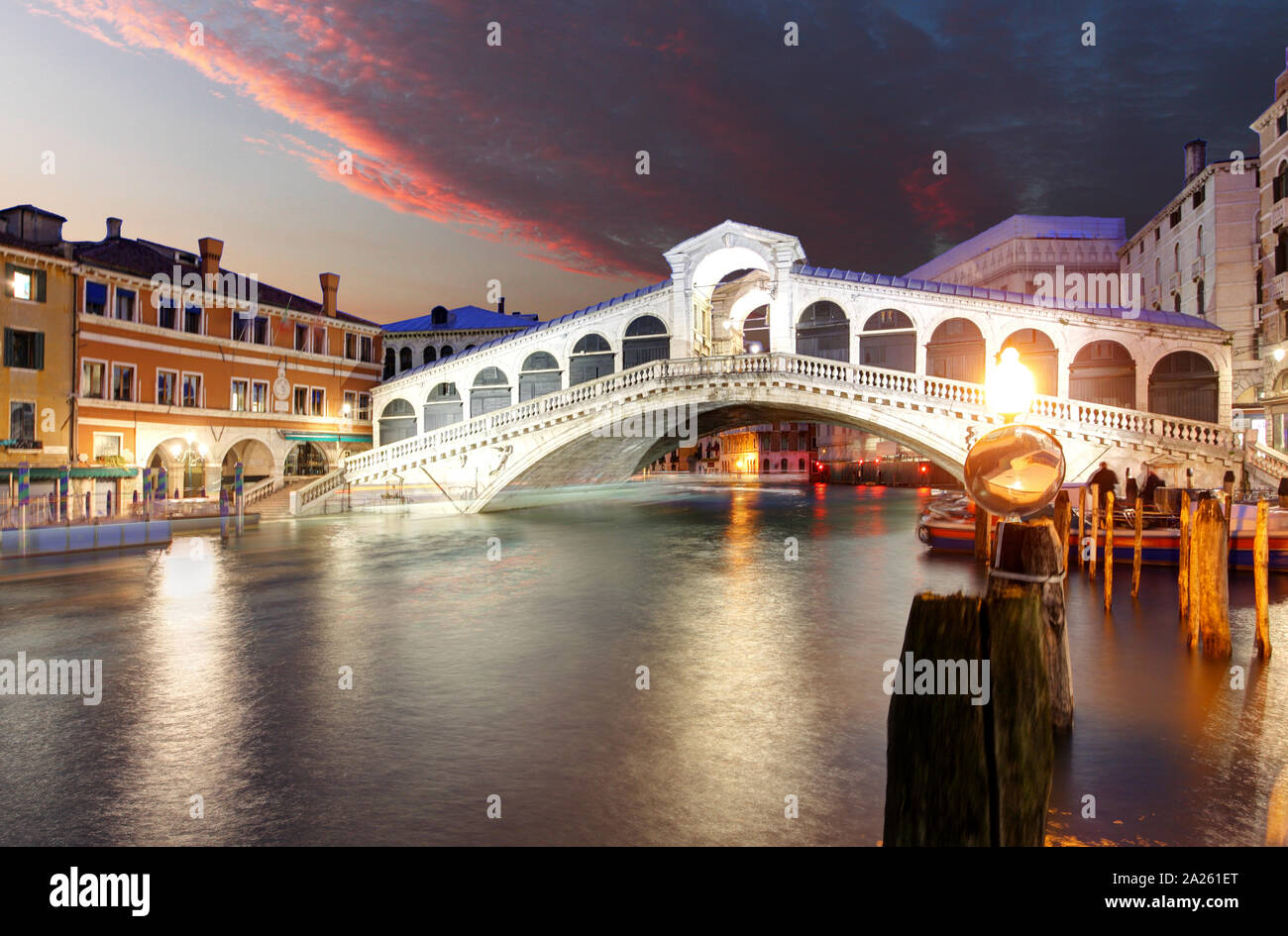 Venice - Rialto bridge and Grand Canal Stock Photo - Alamy