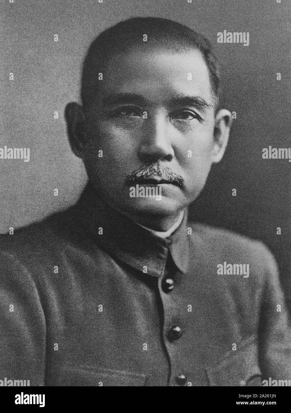 Sun Yat-sen (1866 - 1925) Chinese politician, physician and philosopher who provisionally served as the first president of the Republic of China; and the first leader of the Kuomintang Stock Photo