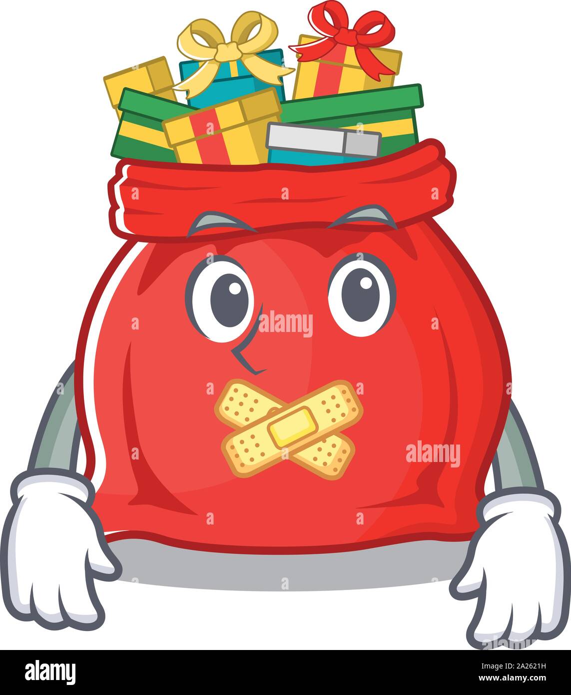 Silent toy santa claus bag cartoon shape Stock Vector Image & Art - Alamy