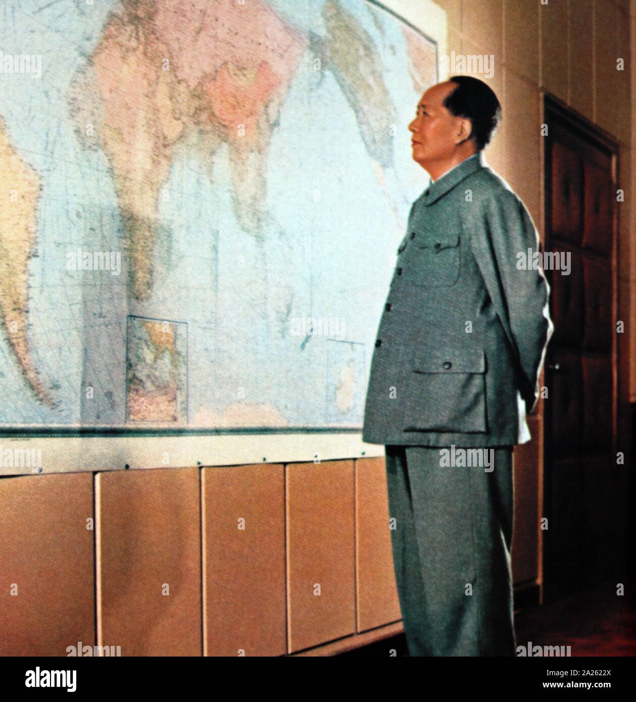 Chairman Mao in Beijing, in 1967. Mao Zedong (1893 - September 9, 1976), was a Chinese communist revolutionary who became the founding father of the People's Republic of China (PRC), which he ruled as the Chairman of the Communist Party of China from its establishment in 1949 until his death Stock Photo