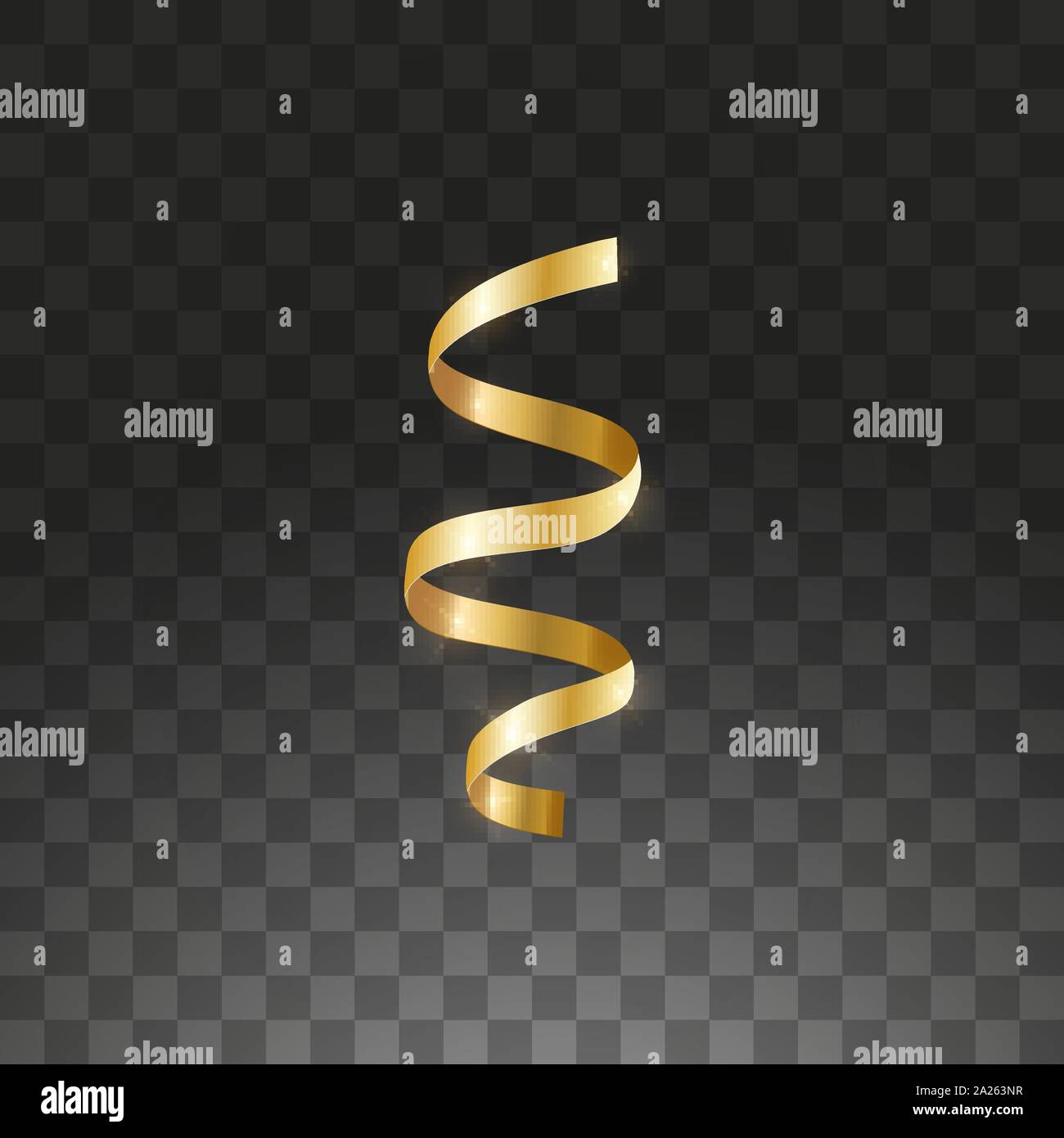 Gold Streamers Serpentine Christmas Party Elements Stock Vector (Royalty  Free) 1169851639