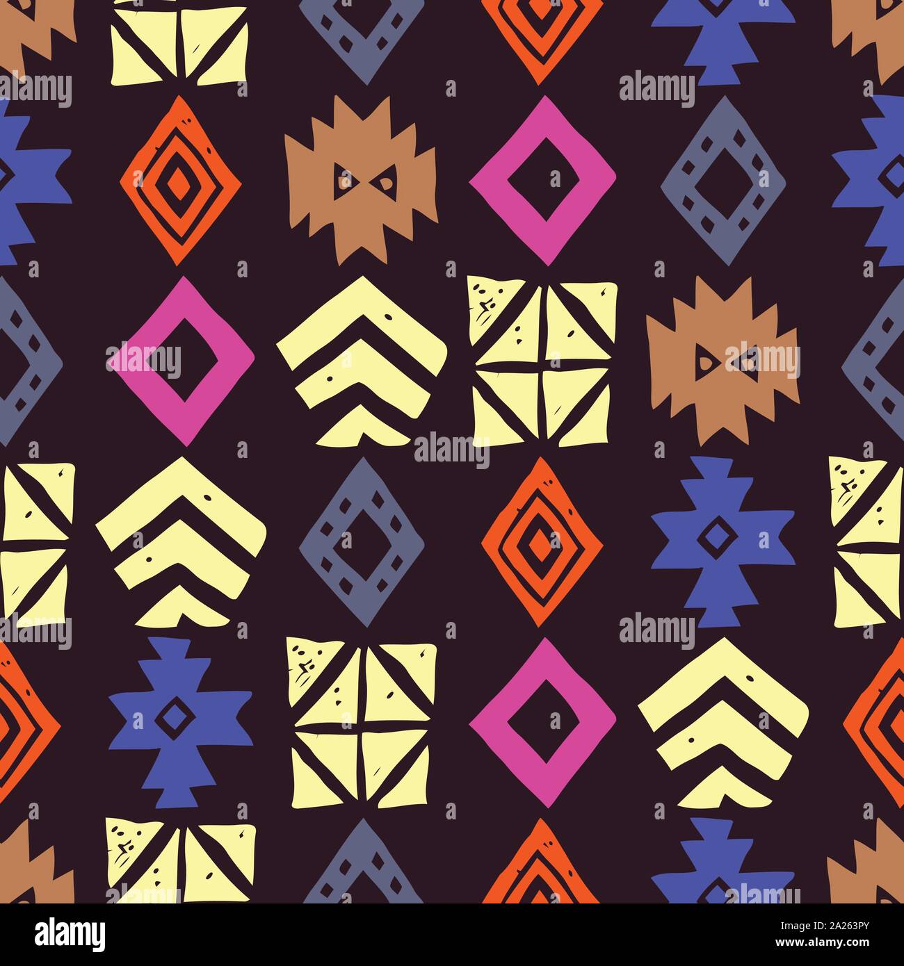 Seamless Ethnic pattern. Tribal vector abstract background Stock Vector ...