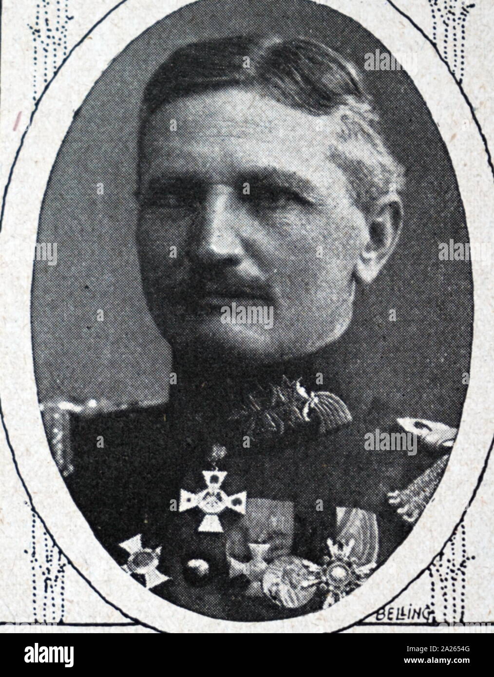 Ludwig Wilhelm Karl Von Lauter, (1855 - 1929), Prussian general of artillery and inspector general of foot artillery and commander and later chief of the Schleswig-Holstein Foot Artillery Regiment no. 9th 1913 Lauter was raised on the occasion of the 25th anniversary of the reign of Kaiser Wilhelm II in the hereditary Prussian nobility. During the First World War, he was until 1917 General of foot artillery in the Great Headquarters. Stock Photo