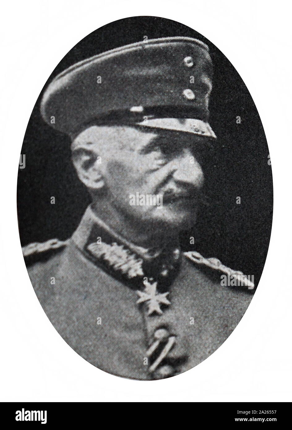 Fritz Theodor Carl von Below (1853 – 23 November 1918), Prussian general in the German Army during the First World War. He commanded troops during the Battle of the Somme, the Second Battle of the Aisne, and the Spring Offensive in 1918. Stock Photo