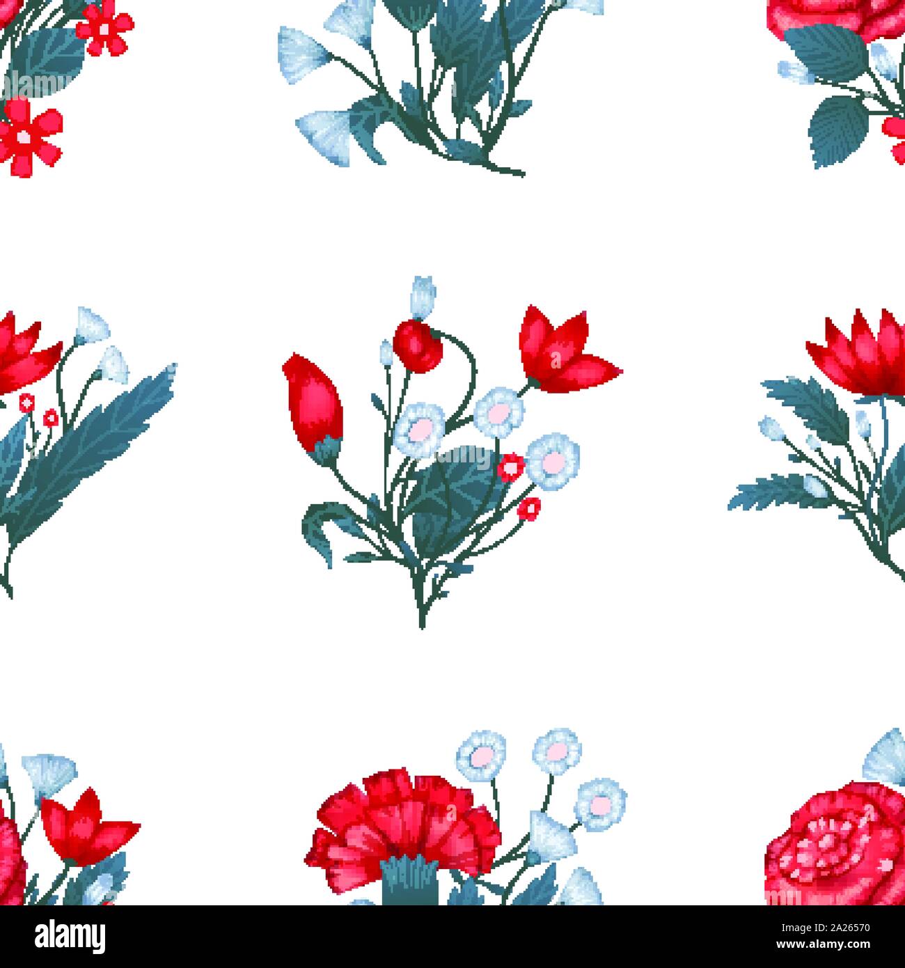 Seamless pattern Vector floral design with roses . Romantic background ...