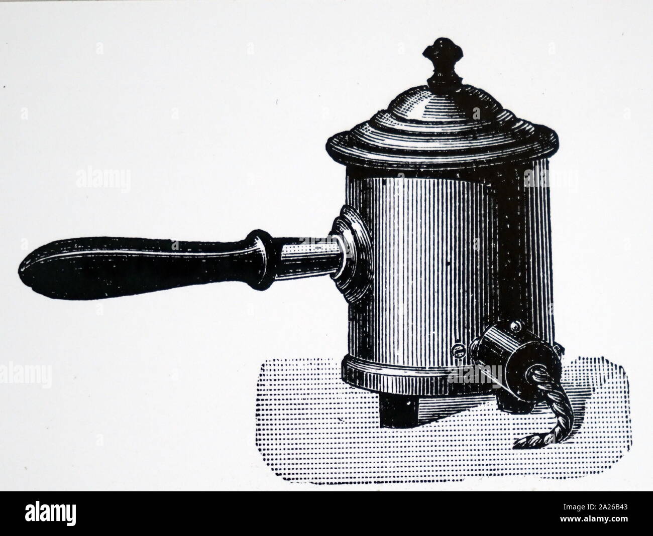 Illustration showing Electric water heater. 1906 Stock Photo