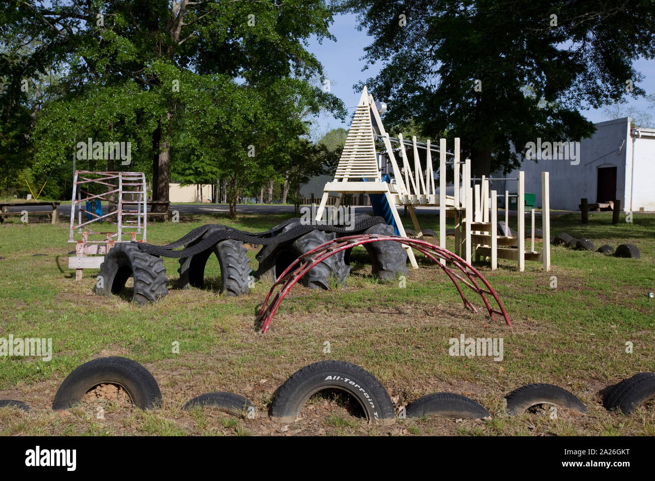 Playground designed by the Rural Studio, Newbern, Alabama Stock Photo