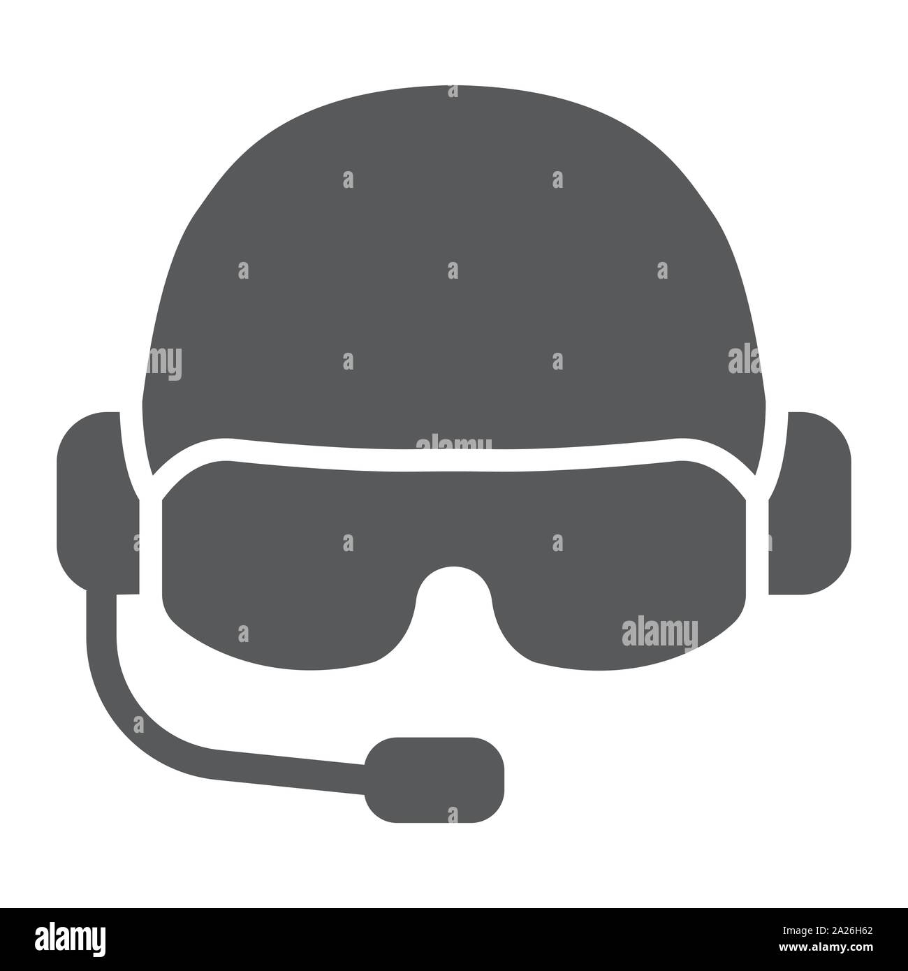 Military helmet glyph icon, army and military, soldier hat sign, vector