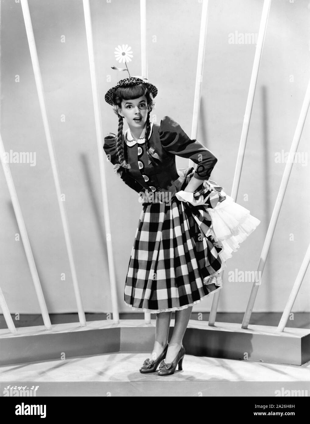 JUDY GARLAND publicity portrait for FOR ME AND MY GAL 1942 director BUSBY BERKELEY Metro Goldwyn Mayer Stock Photo