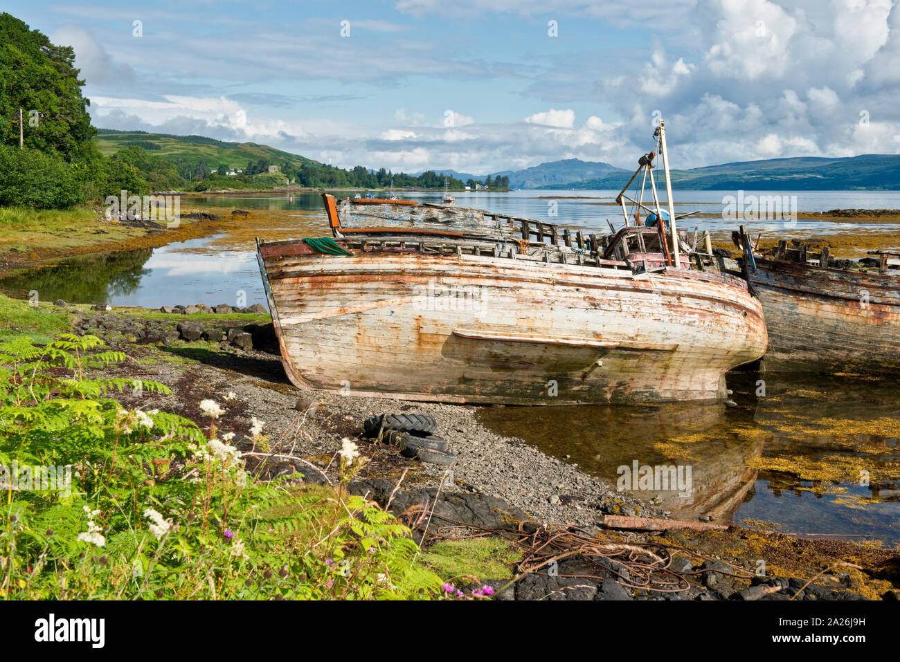 Old fishing boats salen isle of mull hi-res stock photography and ...