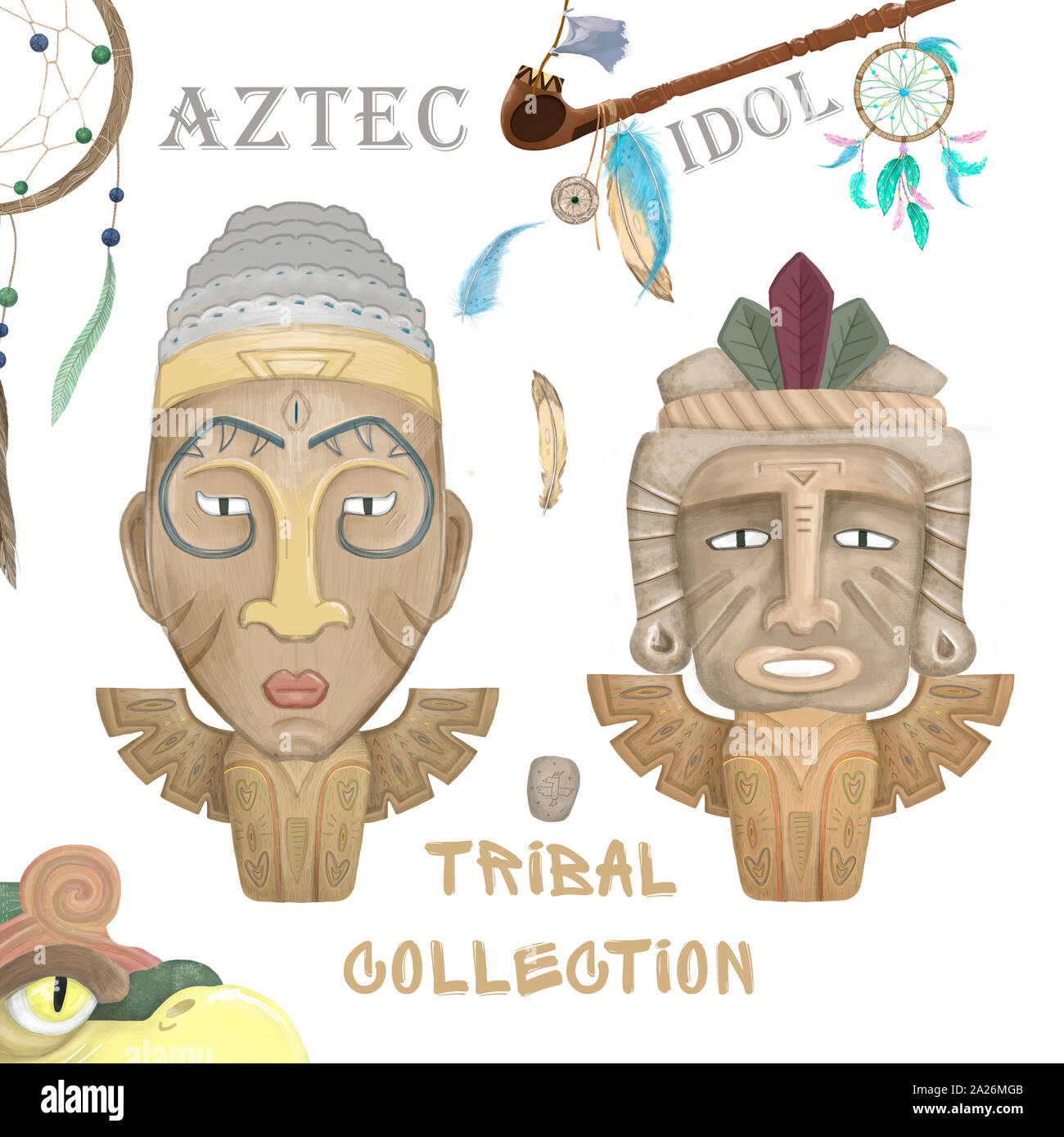 Aztec hawaii idol icon. Cartoon of aztec hawaii idol icon for web ...