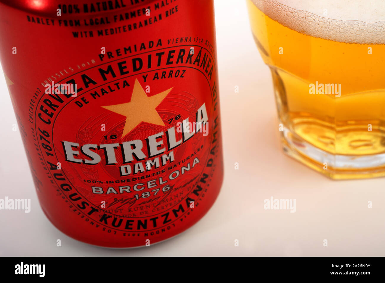 Estrella beer Stock Photo