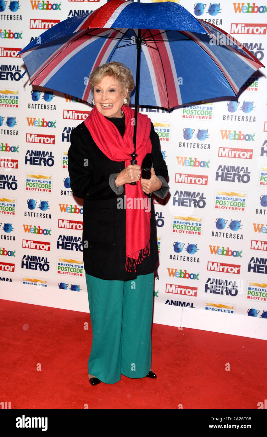 Photo Must Be Credited ©Alpha Press 078237 30/09/2019 Angela Rippon Animal Hero Awards 2019 At The Grosvenor House Hotel In London Stock Photo