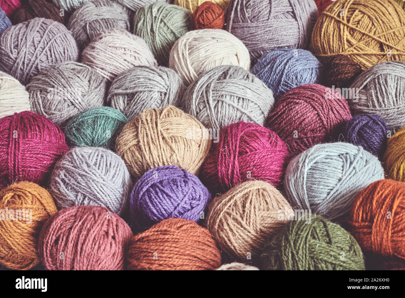 Multi colored yarn hi-res stock photography and images - Alamy